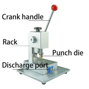 manual coin cell punching structure